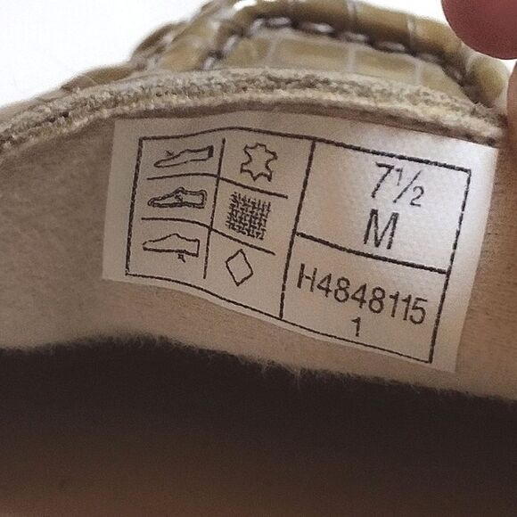 SAS Womens 7.5 M Tripad Loafers Beige Croc Slip On Flats with Comfort Foot Bed - Picture 6 of 8